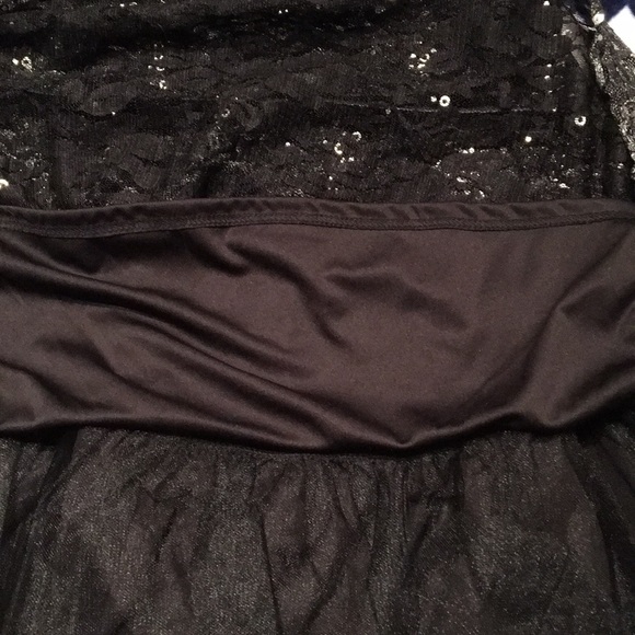 Shimmery Silver Strapless Dress - Picture 3 of 5